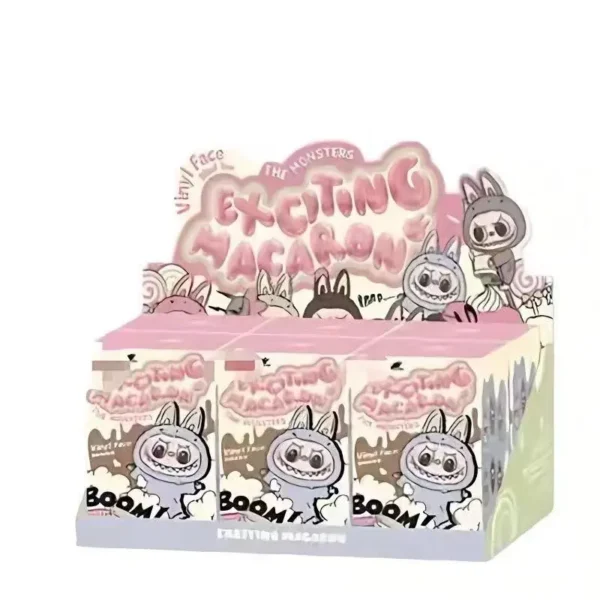 7 POP MART The Monsters - Tasty Macarons Vinyl Face Blind Box, 6PCs The Monsters Blind Box Figures, Random Design Action Figures Collectible Toys Home Decorations, Whole Set