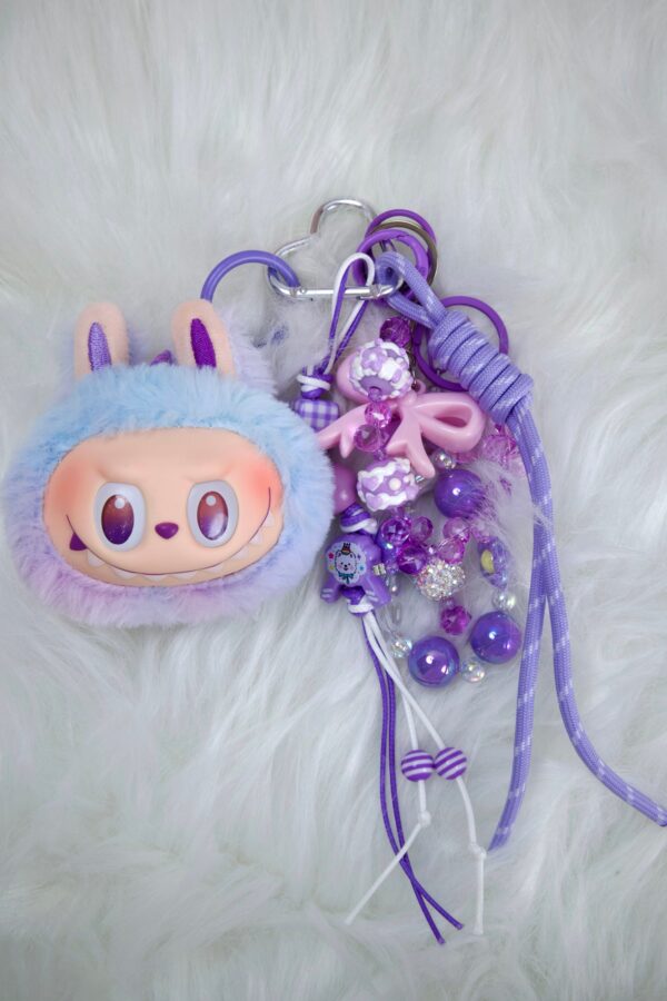 Vinyl plush pull cloth big head bag hanging + miu bag hanging key chain