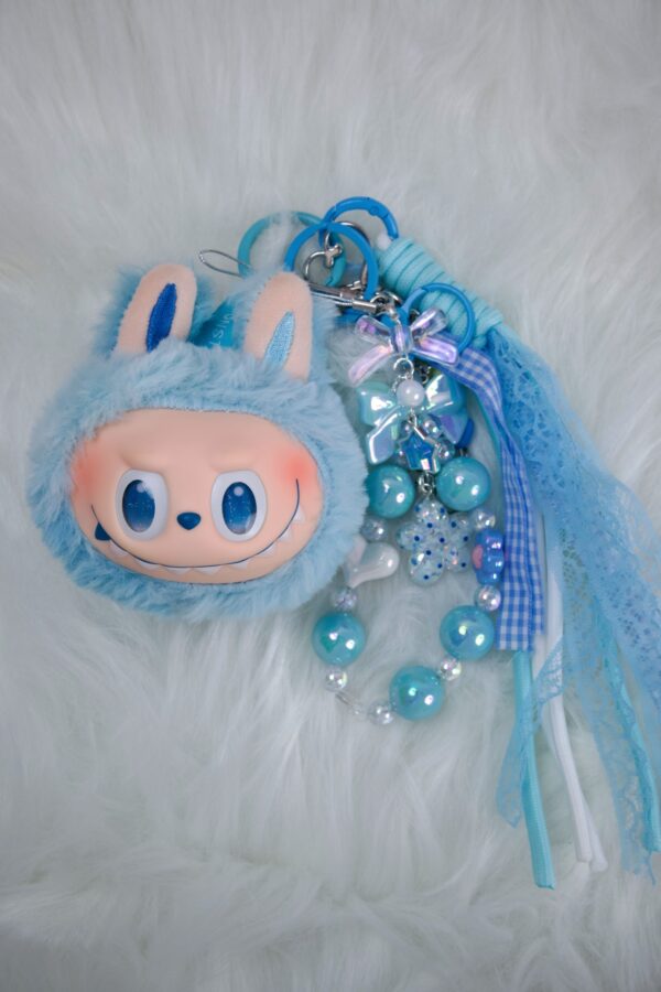 Vinyl plush pull cloth big head bag hanging + miu bag hanging key chain