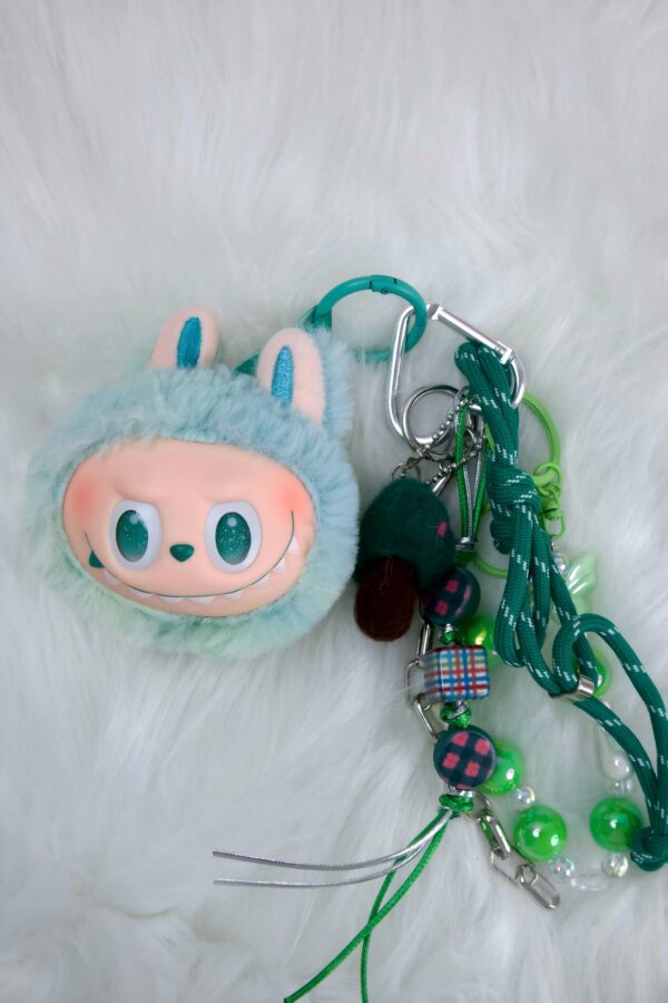 Vinyl plush pull cloth big head bag hanging + miu bag hanging key chain
